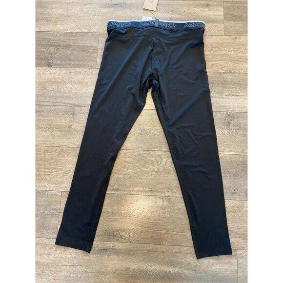 Nike Pro Dri-Fit Men's 3/4 Tights Size 2XLT Tall Black DD1919-010 Swoosh - Picture 8 of 9